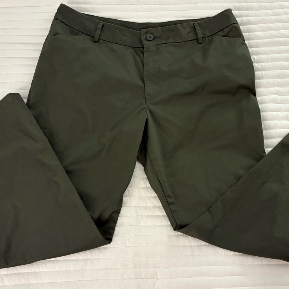Lee Womens Wrinkle Free Pants Olive Green